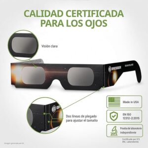 Bresser amazon gafas eclipse solar 3 unidades calidad certificada iso Bresser amazon gafas eclipse solar 3 unidades calidad certificada iso