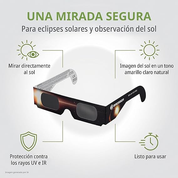 Bresser gafas eclipse solar 3 unidades una mirada segura al sol Bresser gafas eclipse solar 3 unidades una mirada segura al sol