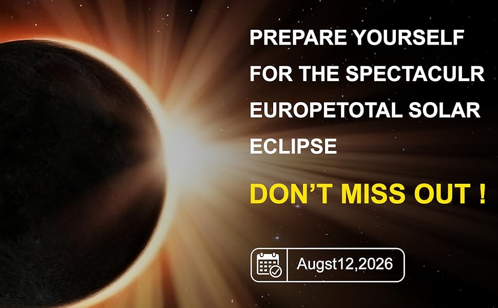 Efekol gafas eclipse solar homologadas (3 pack) - certificación ce y en iso 12312-2 - eclipse total 12 de agosto de 2026 4 Efekol europetotal solar eclipse