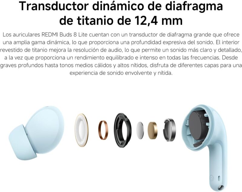 Auriculares inalámbricos redmi buds 8 lite diafragma de titanio Auriculares inalámbricos redmi buds 8 lite diafragma de titanio