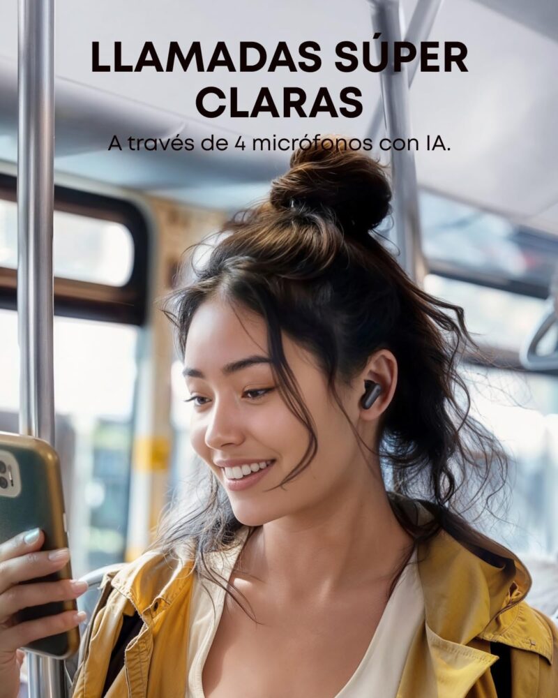 Auriculares inalambricos anker soundcore 4 microfonos con ia Auriculares inalambricos anker soundcore 4 microfonos con ia