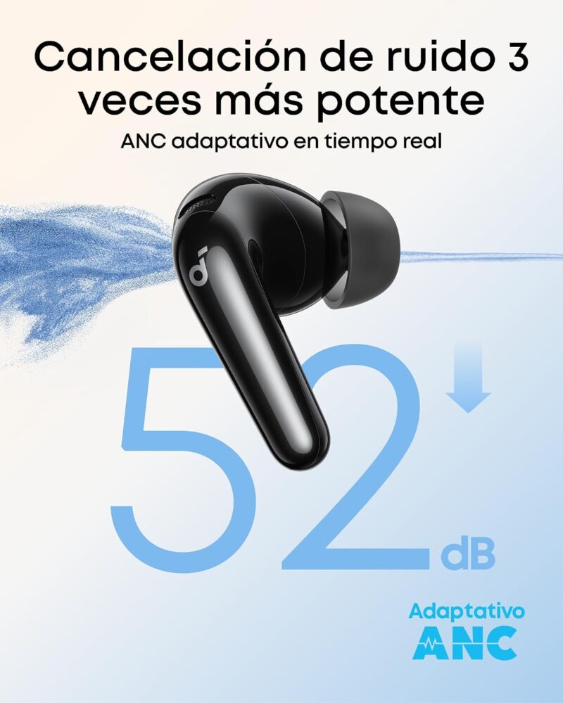 Soundcorep31¡ 52db Auriculares inalámbricos anker soundcore con cancelación de ruido - sonido premium y graves profundos